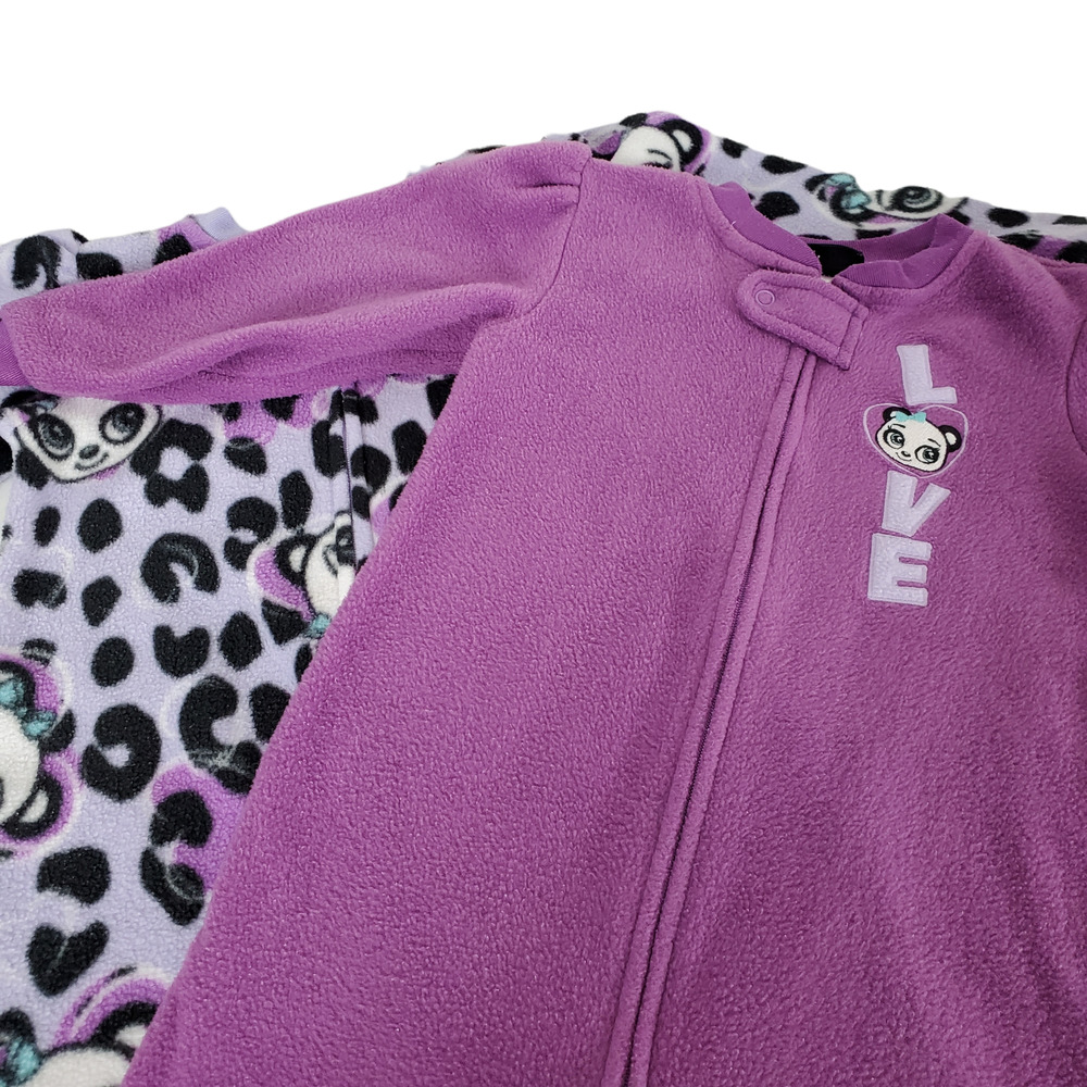 Joe Boxer Baby Girls Pajamas Size 24 Months Panda Love Purple